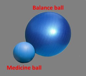 Exercise balls - Balance ball and Medicine ball