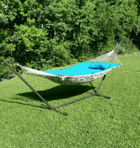 Free standing hammocks and outdoor chairs are fun